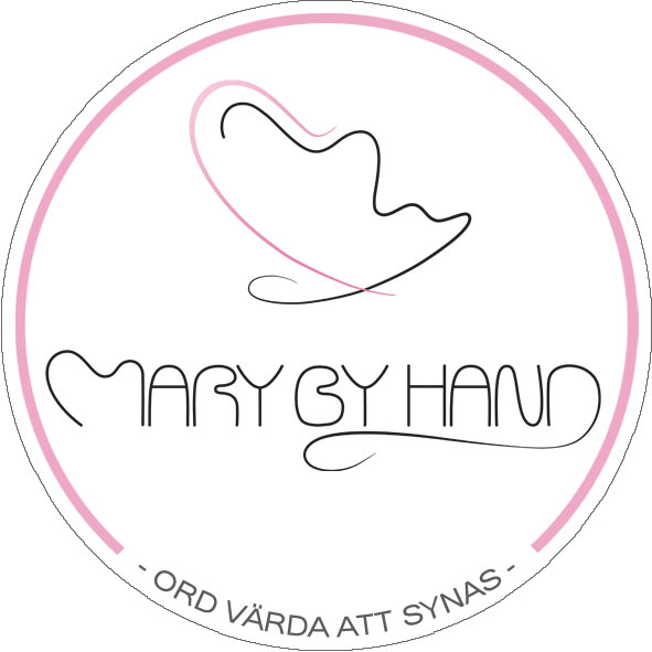 Rund logo för Mary by Hand