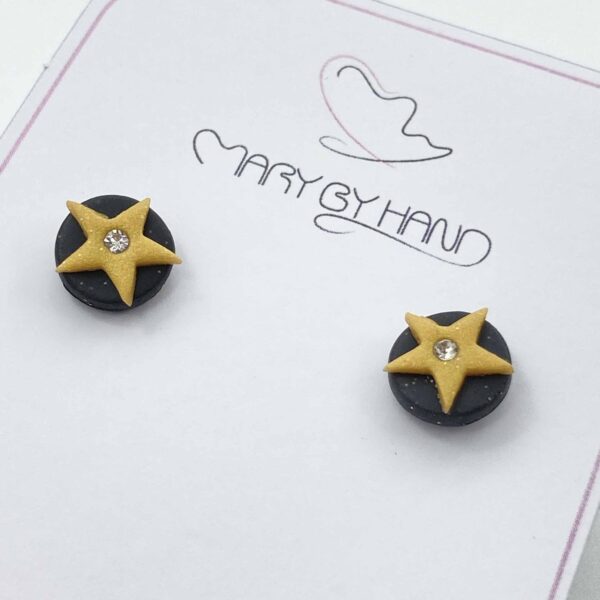 savior studs liten svart/guld
