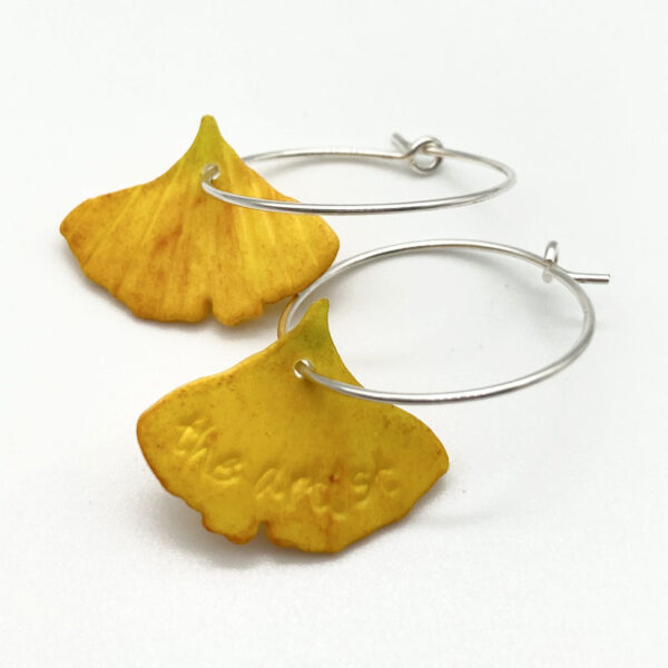 The Artist - Örhänge -Löv Gingko Gul Creol - Bild 2