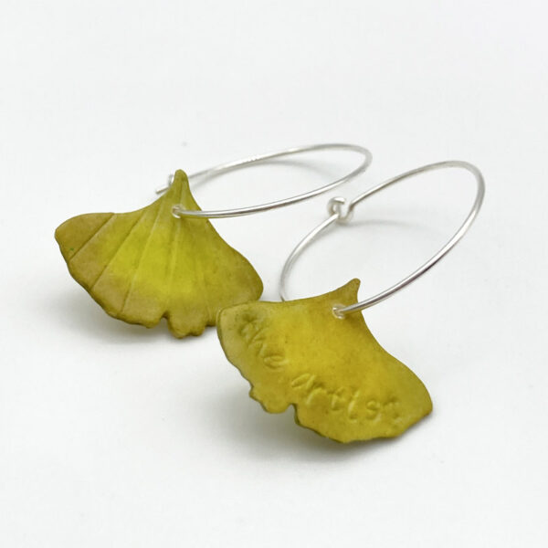 The Artist - Örhänge -Löv Gingko Grön Creol - Bild 2