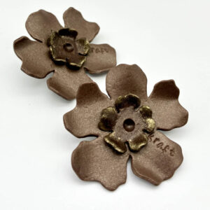 Kraft örhänge brun